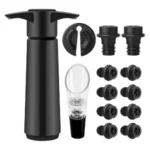 Set de bomba de vacio para botellas vino