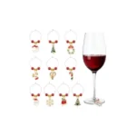 Colgantes copa vino identificador navidad