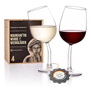 Copas de vino torzidas divertidas fiesta