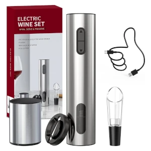 Set de sacacorchos eléctrico con accesorios