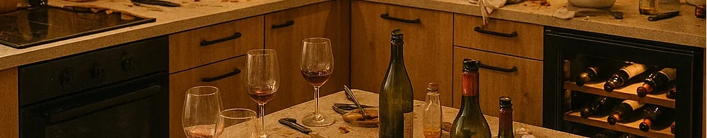 Banner vinoteca concina desordenada TBB botellas vino