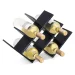 Botelleros 8 botellas mesa elegante negro madera